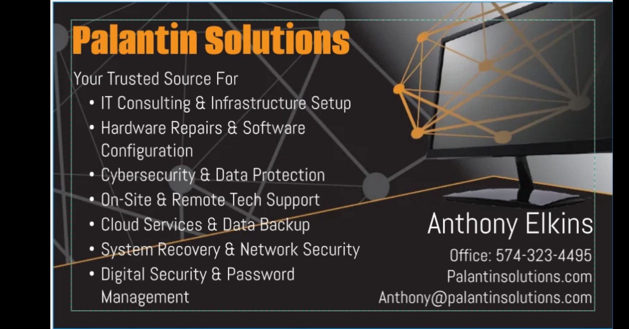 Palantin Solutions — Anthony Elkins, IT consulting and tech support